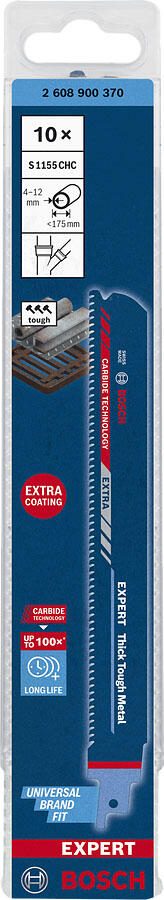 BOSCH EXPERT S 1155 CHM Endurance for HeavyMetal Säbelsägeblätter 10 St.