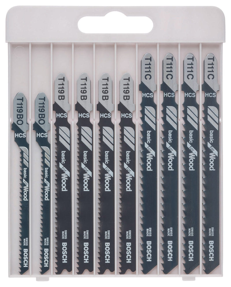BOSCH Basic for Wood Stichsägeblätter-Set 10-teilig