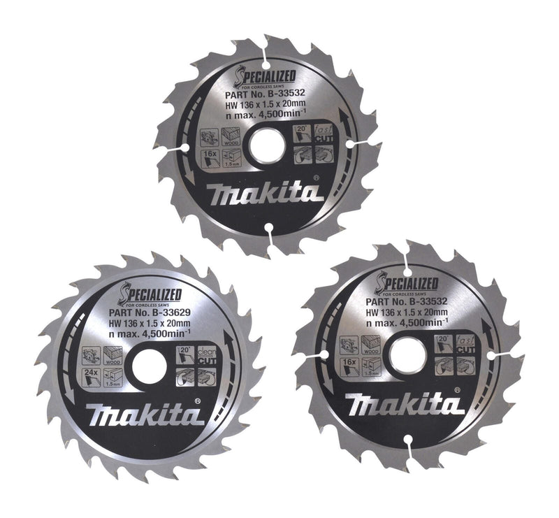 makita B-33897 Kreissägeblätter-Set 3-teilig