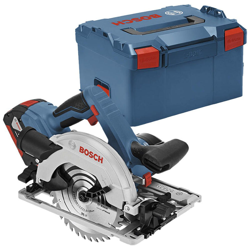 BOSCH Professional Akku-Handkreissäge GKS 18V-57 G Solo+L-BOXX
