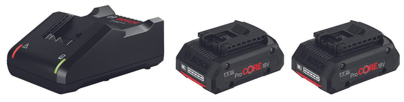Bosch Starter-Set 2x ProCORE 18V 4,0 Ah, Schnellladegerät GAL 18V-40