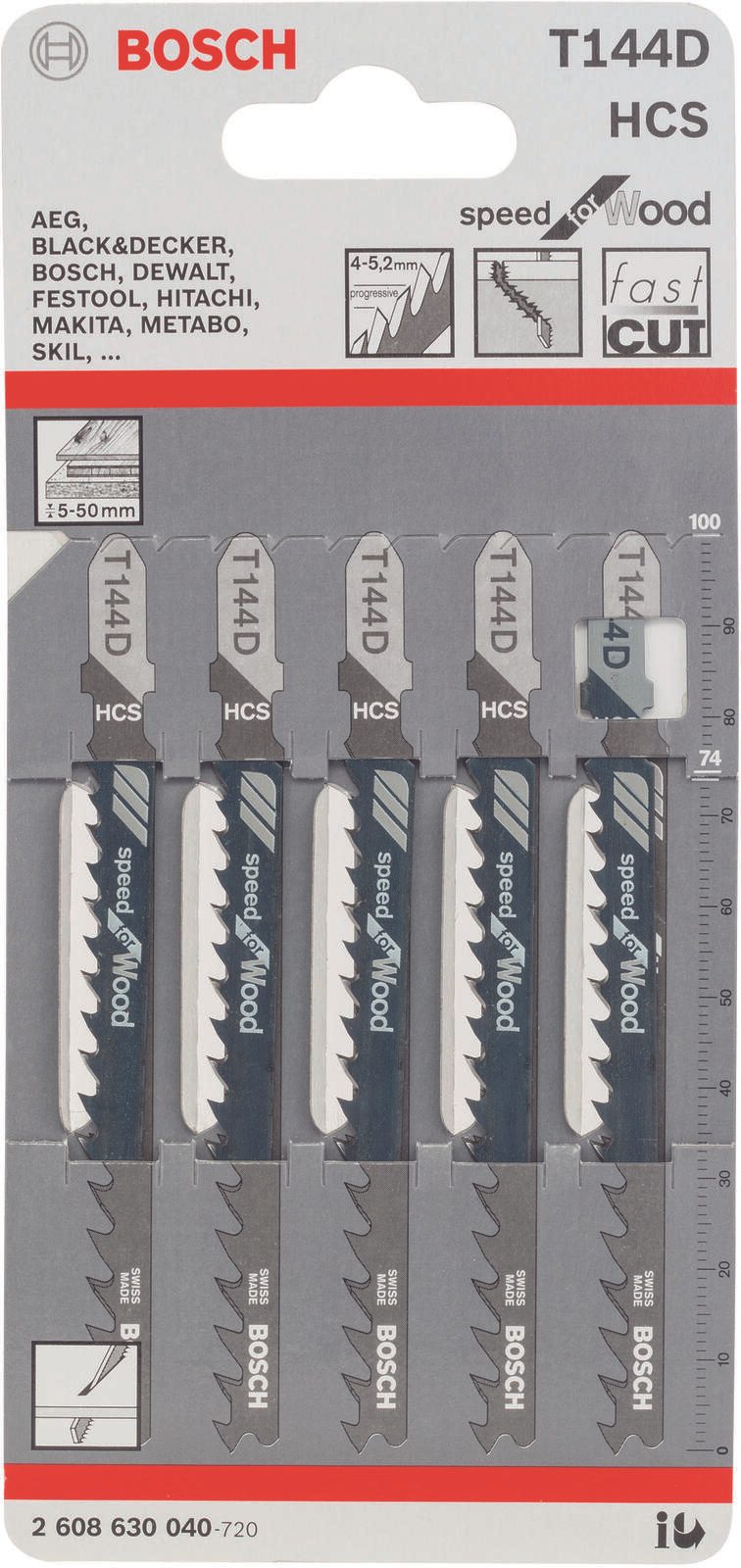 BOSCH T 144 D Stichsägeblätter 5 St.