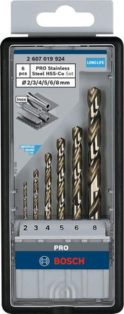 BOSCH Metallbohrer-Set Robust Line HSS Cobalt-Legierung 6-teilig