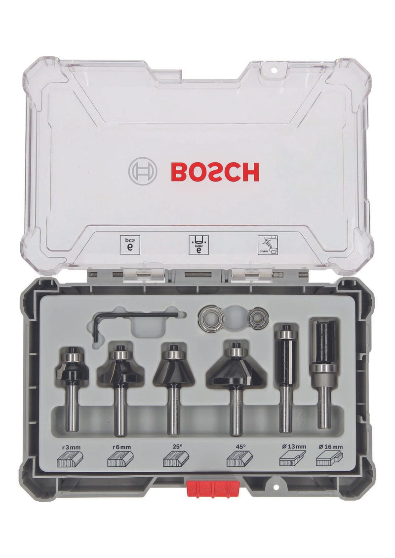 BOSCH Fräser-Set 6-teilig 6 mm