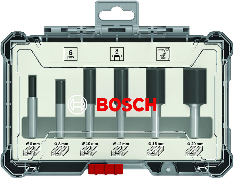 BOSCH Nutfräser-Set Standard for Wood 6-teilig