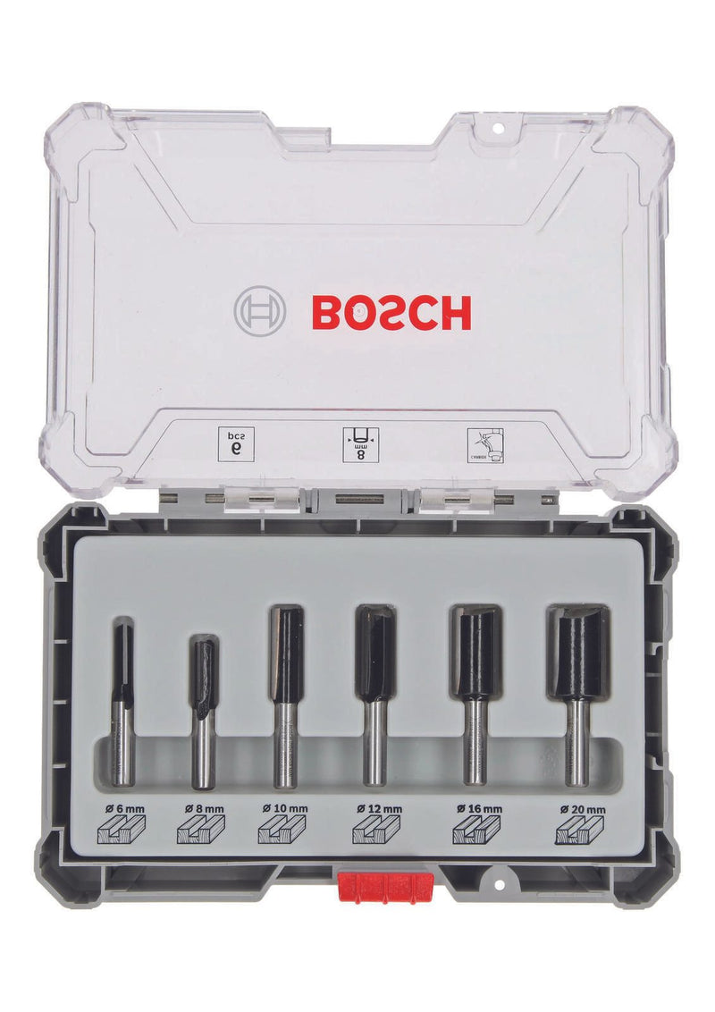 BOSCH Nutfräser-Set Standard for Wood 6-teilig