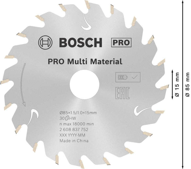 BOSCH Standard for Multi Material Kreissägeblatt 1 St.