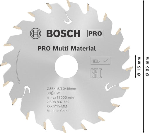 BOSCH Standard for Multi Material Kreissägeblatt 1 St.