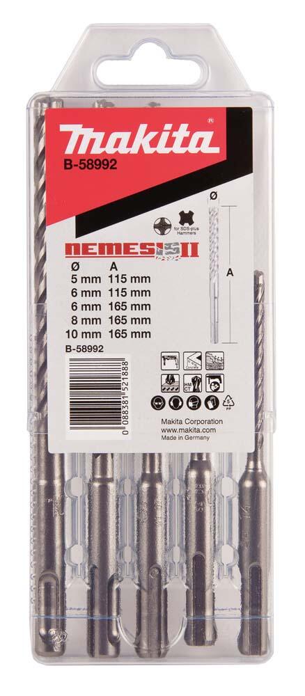 makita Hammerbohrer-Set NEMESIS II B-58992 5-teilig