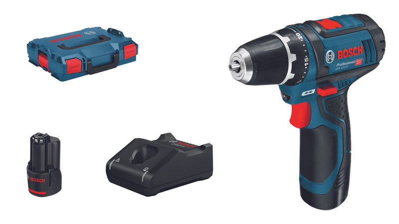 BOSCH Professional Akku-Bohrschrauber-Set GSR 12V-15