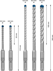 BOSCH Hammerbohrer-Set Expert SDS plus-7X Set 5-teilig