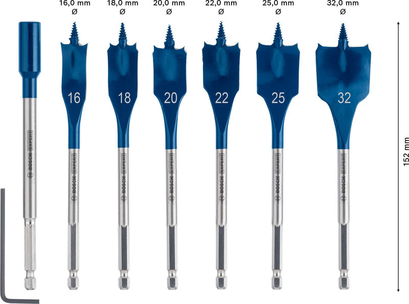 BOSCH Flachfräsbohrer-Set EXPERT Self Cut Speed 7-teilig