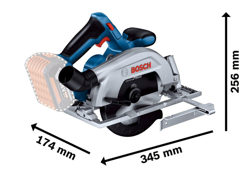 BOSCH Professional Akku-Handkreissäge GKS 18V-57-2