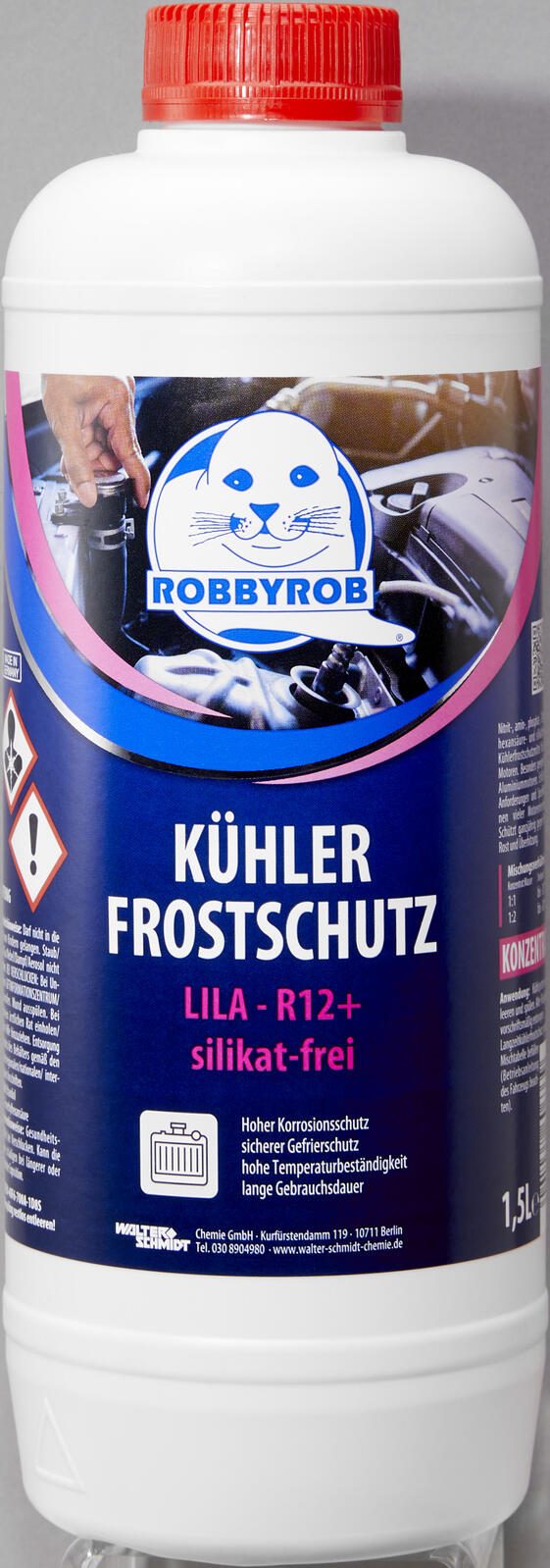 ROBBYROB Kühlerfrostschutz R12, für moderne Aluminiummotoren 1,5 l