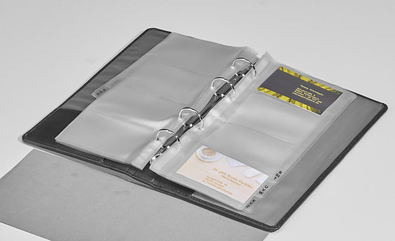 Alassio Visitenkarten-Ringbuch schwarz