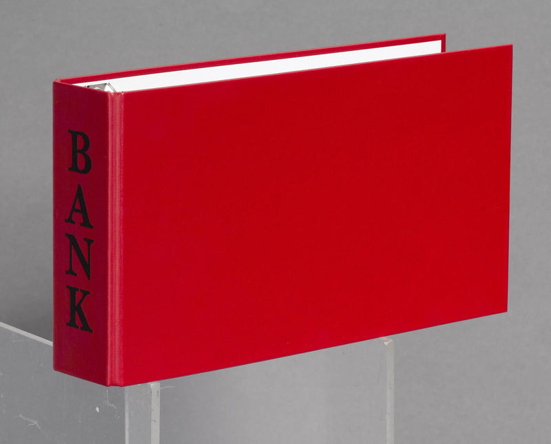 VELOFLEX Bankringbuch 2-Ringe DIN A6 quer 4.5 cm rot