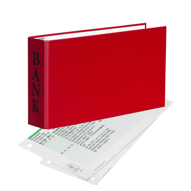 VELOFLEX Bankringbuch 2-Ringe DIN A6 quer 4.5 cm rot
