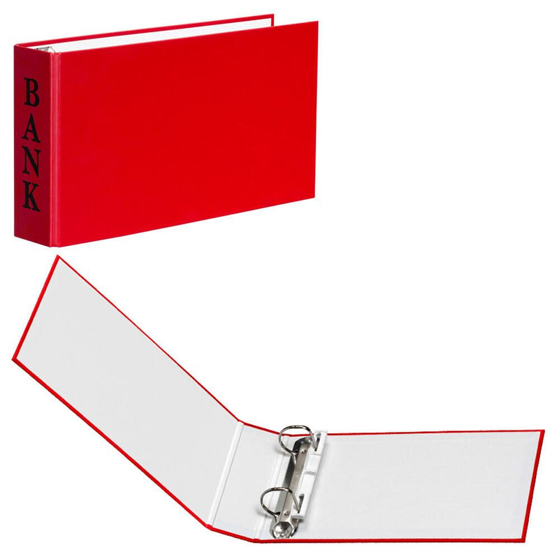 VELOFLEX Bankringbuch 2-Ringe DIN A6 quer 4.5 cm rot