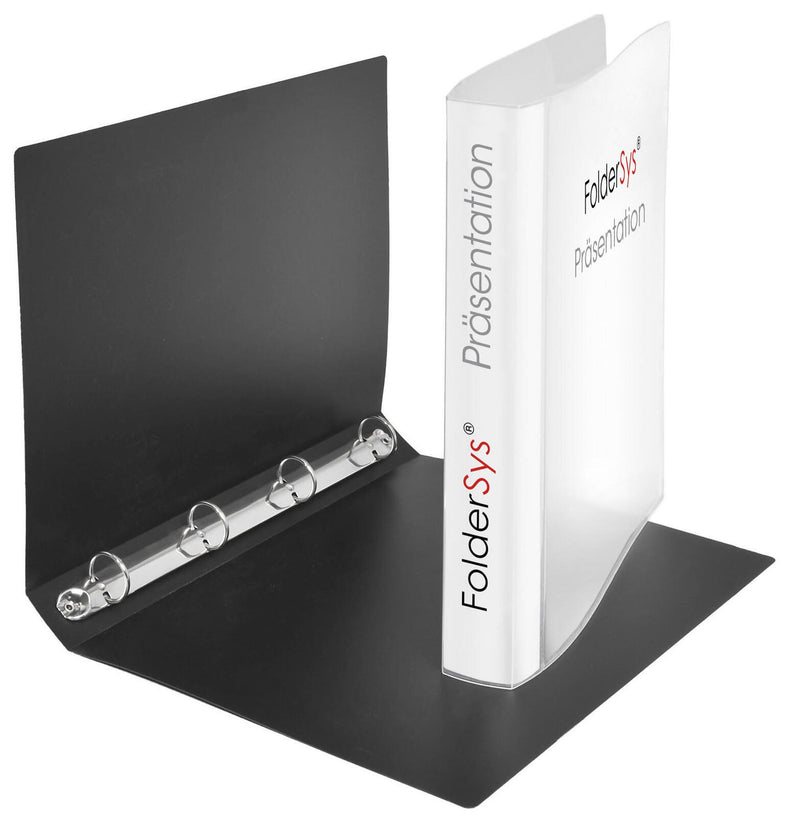 FolderSys Ringbuch 4-Ringe DIN A4 4 cm schwarz