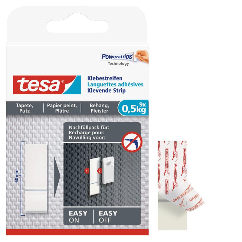 tesa Klebestreifen 2 cm x 6.5 cm weiß
