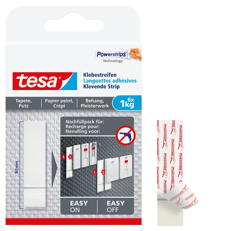 tesa Klebestreifen 2 cm x 8 cm weiß