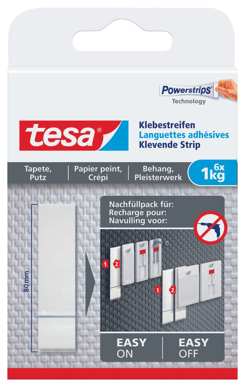 tesa Klebestreifen 2 cm x 8 cm weiß