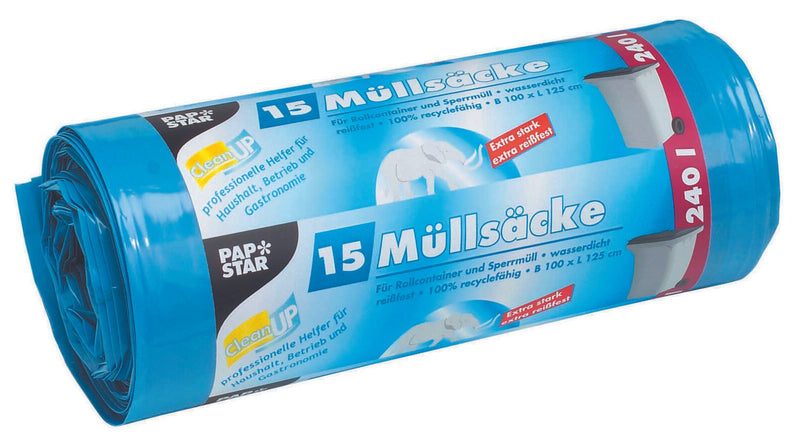 PAPSTAR Müllbeutel 240,0 l blau