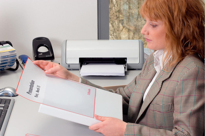Esselte Präsentationsringbuch 4-Ringe DIN A4 8.5 cm weiß