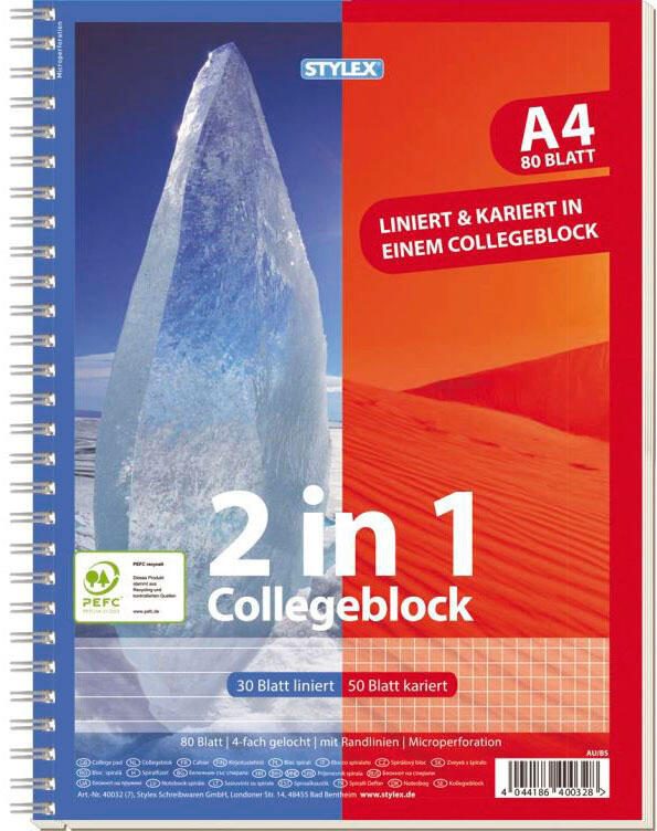 TOPPOINT Collegeblock DIN A4
