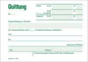 RNK-Verlag Formularbuch Quittung mit MwSt. separat ausgewiesen, mit fortlaufenden Nummern DIN A6 quer 50 Seiten