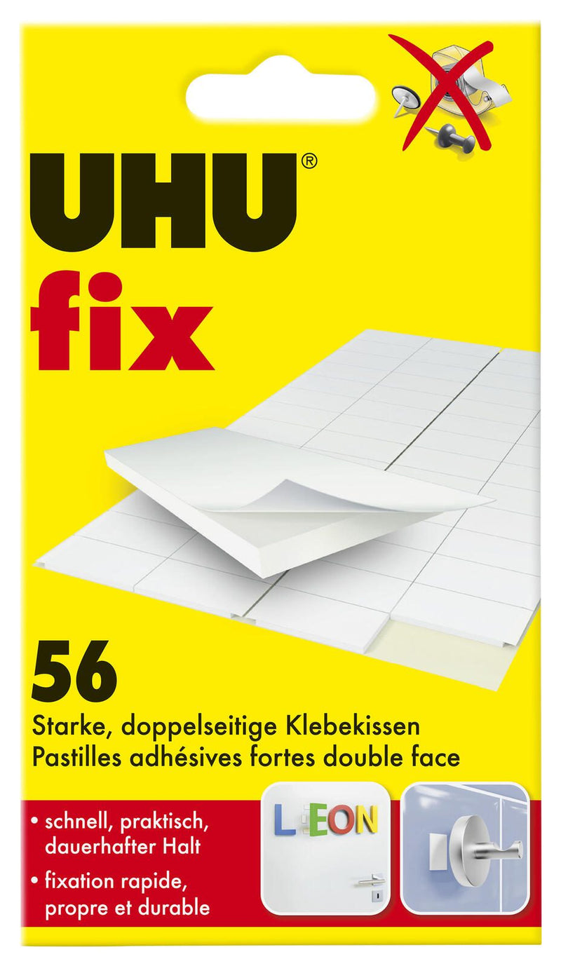 UHU doppelseitige Klebepads 1.2 cm x 1.8 cm weiß