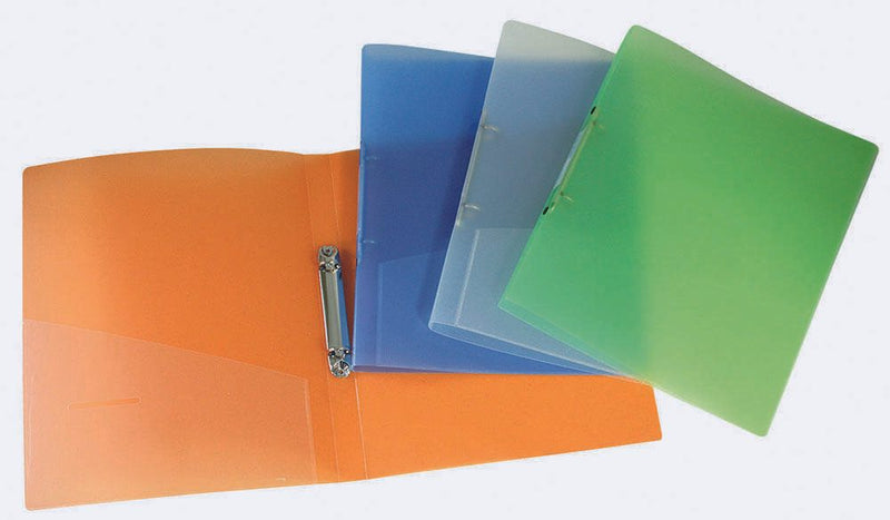 DONAU Ringbücher 2-Ringe DIN A4 3.4 cm weiß, blau, grün, orange
