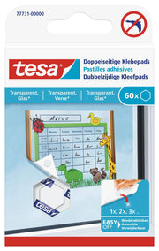 tesa doppelseitige Klebepads 1.1 cm x 1.1 cm transparent