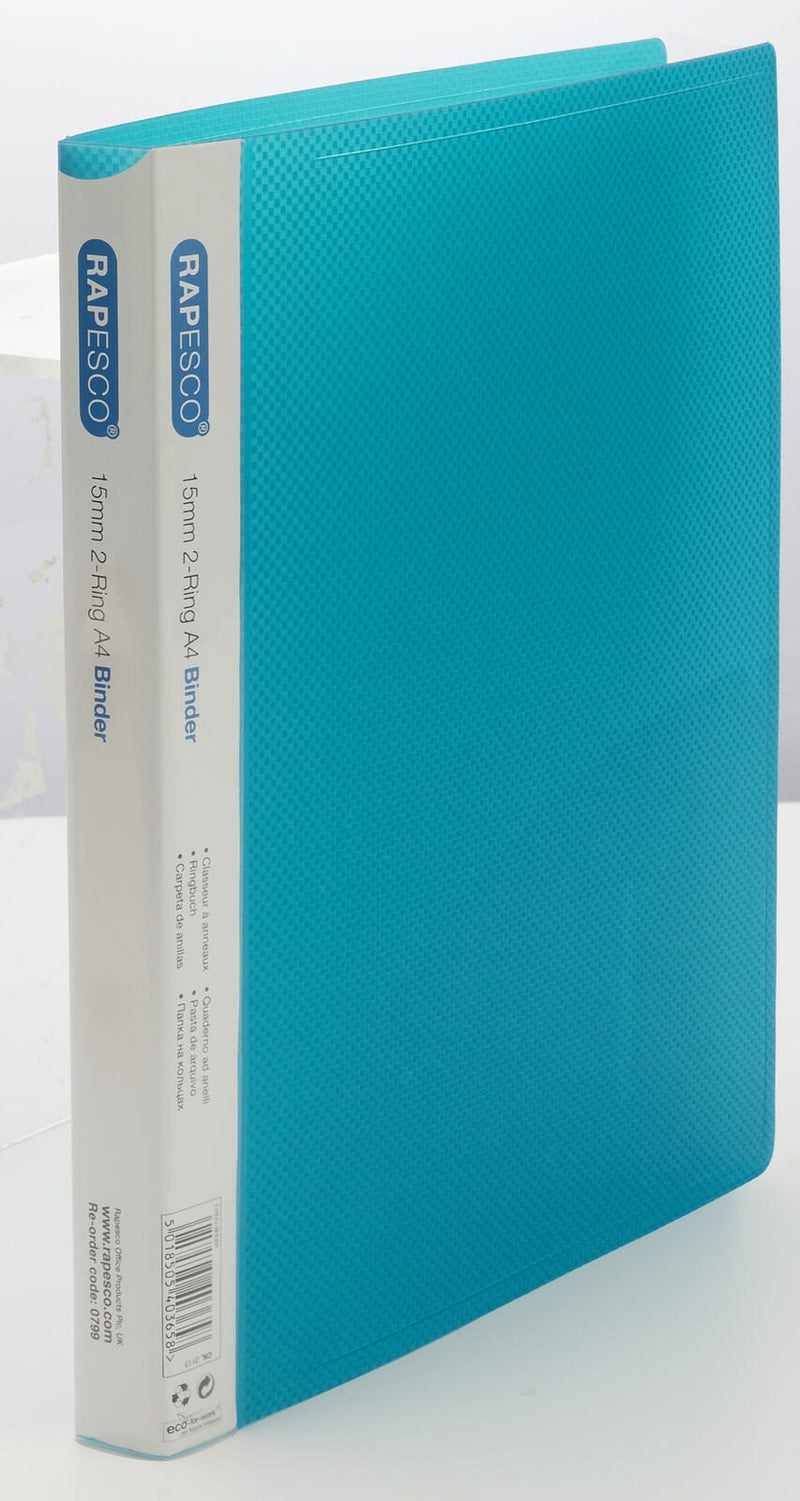 RAPESCO® Ringbücher 2-Ringe DIN A4 2.6 cm grün, blau, pink, violett, hellblau