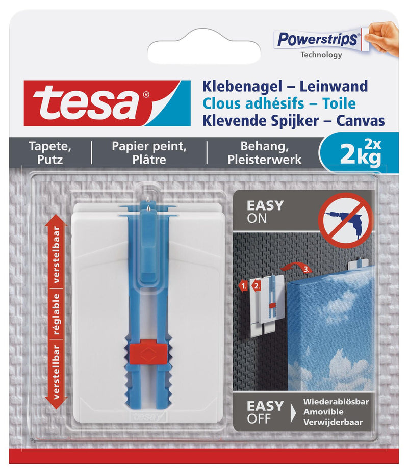 tesa Klebenägel 4.5 cm x 6.4 cm weiß