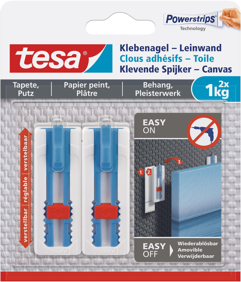 tesa Klebenägel 2.3 cm x 6.4 cm weiß