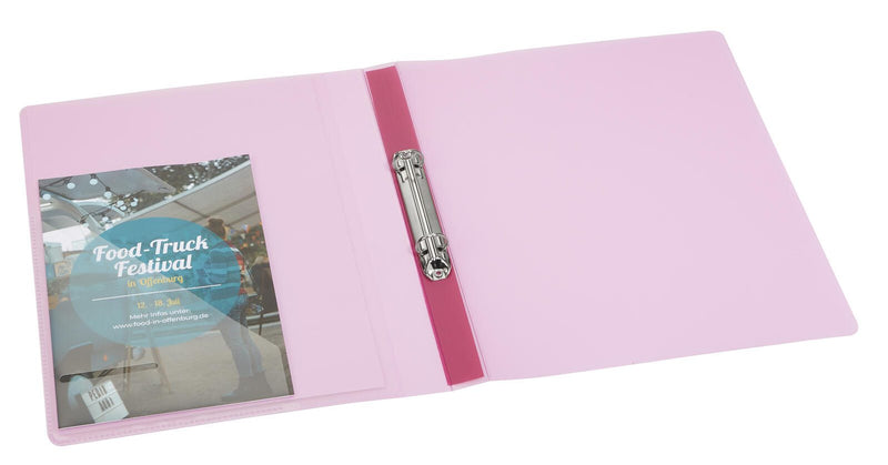 EICHNER Präsentationsringbuch 2-Ringe DIN A4 2.5 cm rot-transparent