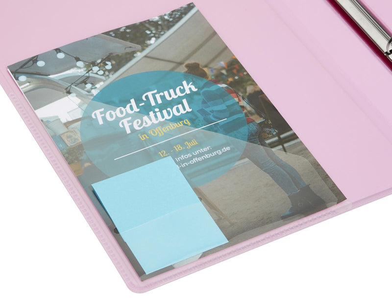 EICHNER Präsentationsringbuch 4-Ringe DIN A4 2.5 cm rot-transparent