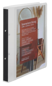EICHNER Präsentationsringbuch 2-Ringe DIN A4 2.5 cm grau-transparent