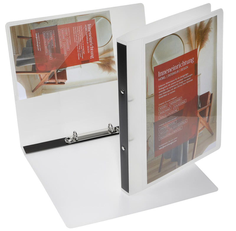EICHNER Präsentationsringbuch 2-Ringe DIN A4 2.5 cm grau-transparent