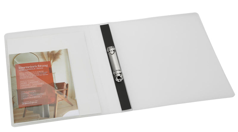 EICHNER Präsentationsringbuch 2-Ringe DIN A4 2.5 cm grau-transparent