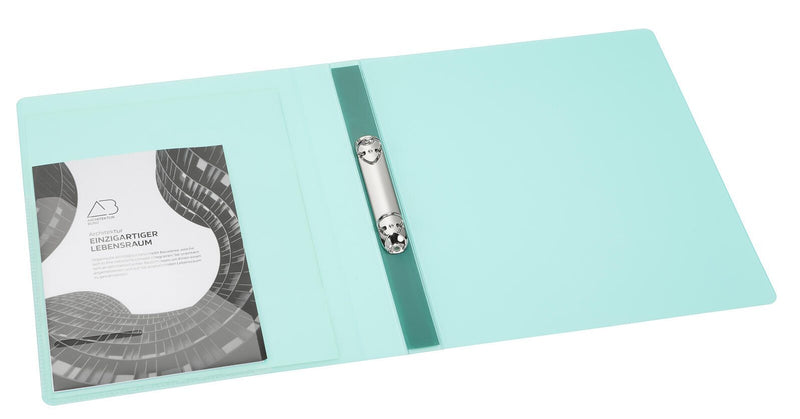 EICHNER Präsentationsringbuch 2-Ringe DIN A4 2.5 cm grün-transparent