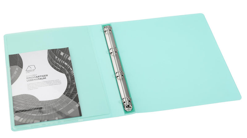 EICHNER Präsentationsringbuch 4-Ringe DIN A4 2.5 cm grün-transparent