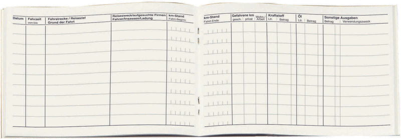 herlitz Formularbuch Fahrtenbuch, Pkw mit Kraftstoffverbrauch DIN A6 quer 1x 40 Seiten