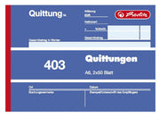 herlitz Formularbuch Quittung mit MwSt. separat ausgewiesen DIN A6 quer 2x 50 Seiten