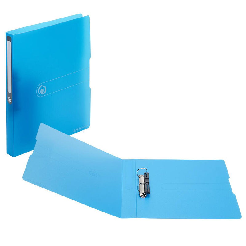 herlitz Ringbuch 2-Ringe DIN A4 3.8 cm blau-transparent