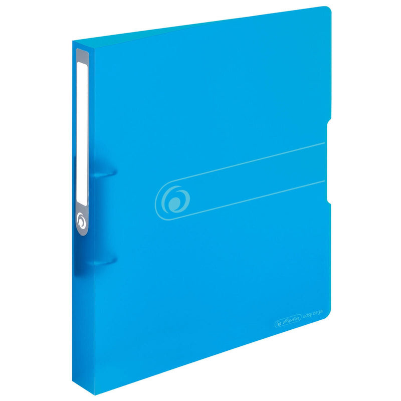 herlitz Ringbuch 2-Ringe DIN A4 3.8 cm blau-transparent