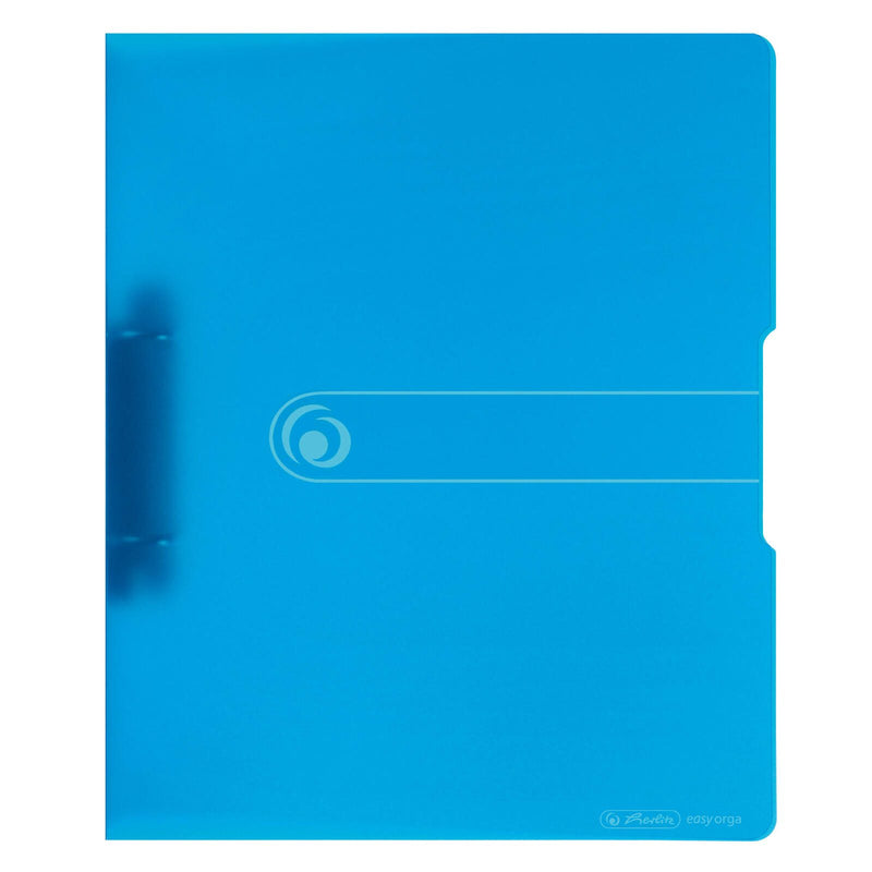 herlitz Ringbuch 2-Ringe DIN A4 3.8 cm blau-transparent