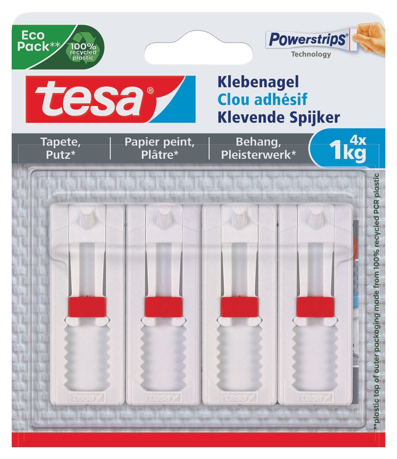 tesa Klebenägel 2.4 cm x 6.4 cm weiß