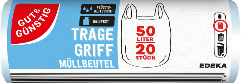 GUT&GÜNSTIG Müllbeutel 50,0 l transparent
